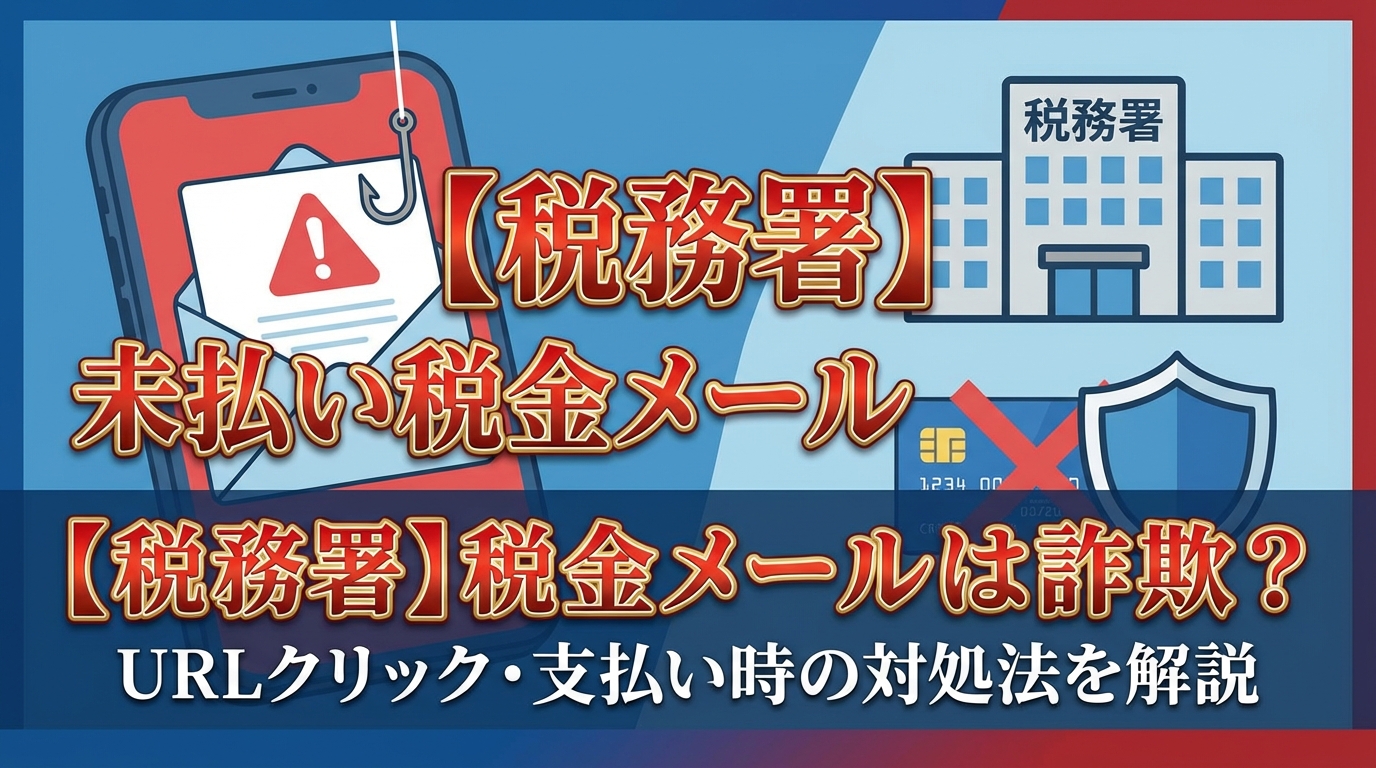 【税務署】未払い税金メールは詐欺？URLクリック・支払い時の対処法を解説