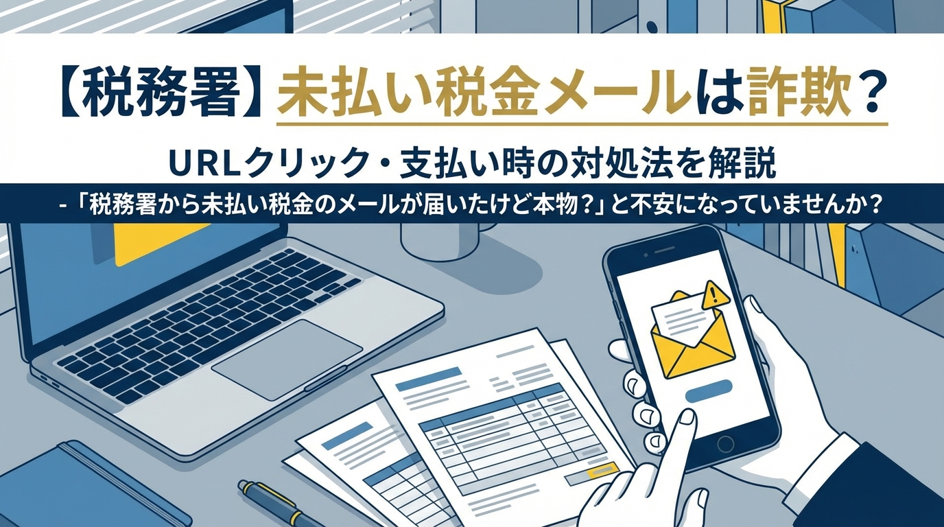 「税務署から未払い税金のメールが届いたけど本物？」と不安になっていませんか？