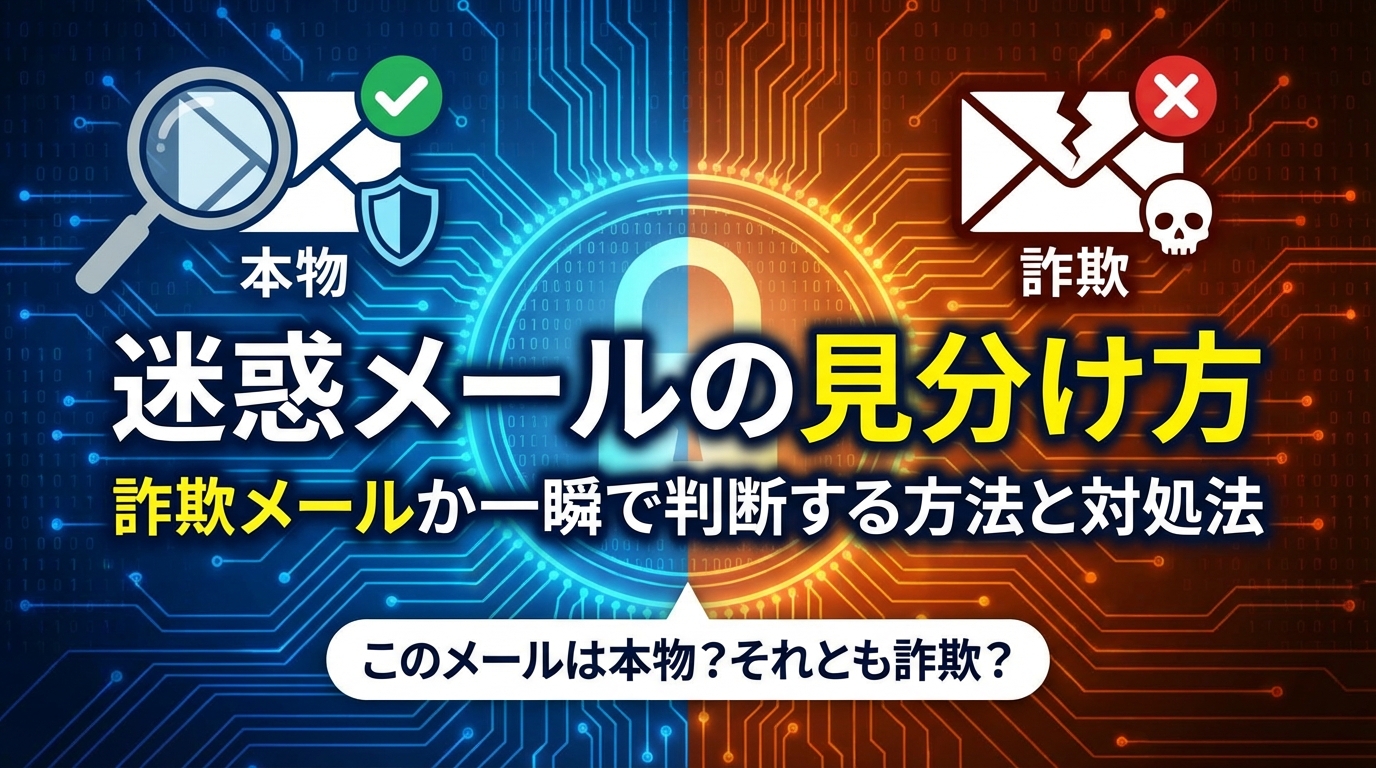 「このメールは本物？それとも詐欺？」と迷ったことはありませんか？