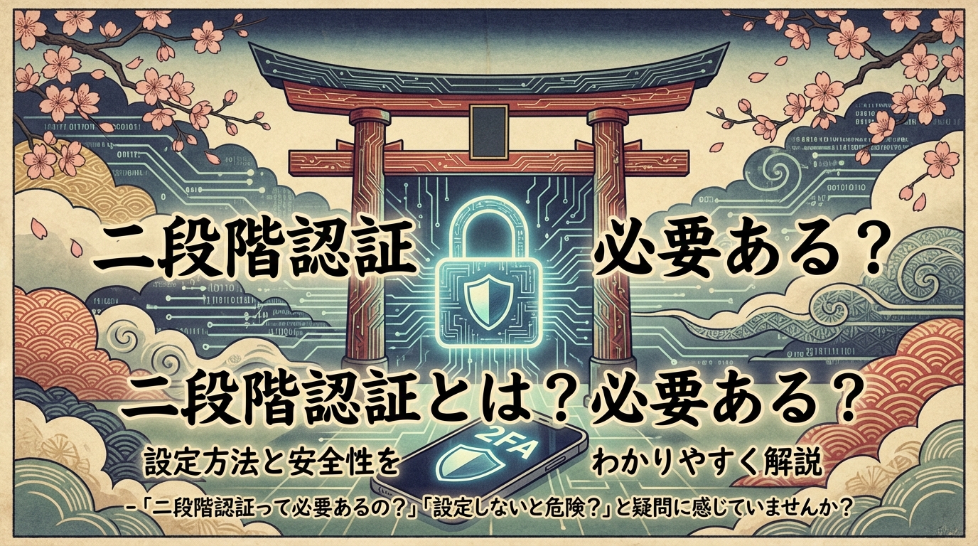 「二段階認証って必要あるの？」「設定しないと危険？」と疑問に感じていませんか？