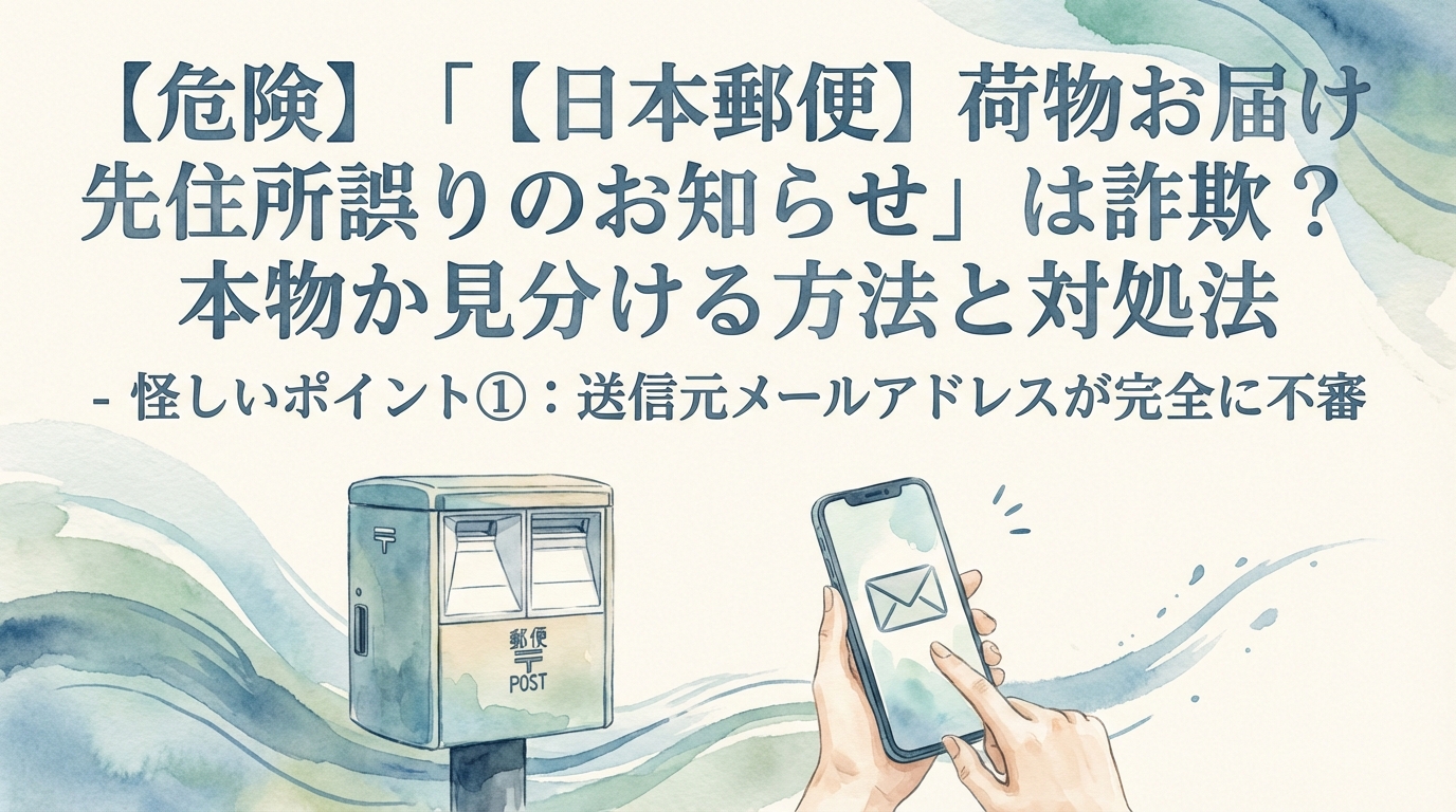怪しいポイント①：送信元メールアドレスが完全に不審