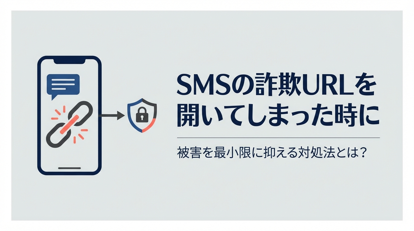 SMSの詐欺URLを開いてしまった時に被害を最小限に抑える対処法とは？