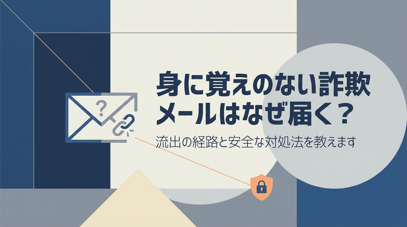 身に覚えのない詐欺メールはなぜ届く？流出の経路と安全な対処法を教えます