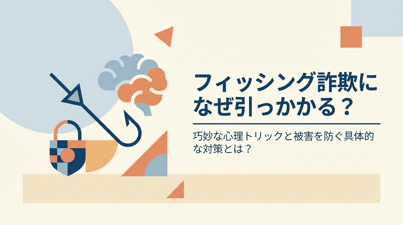 フィッシング詐欺になぜ引っかかる？巧妙な心理トリックと被害を防ぐ具体的な対策とは？