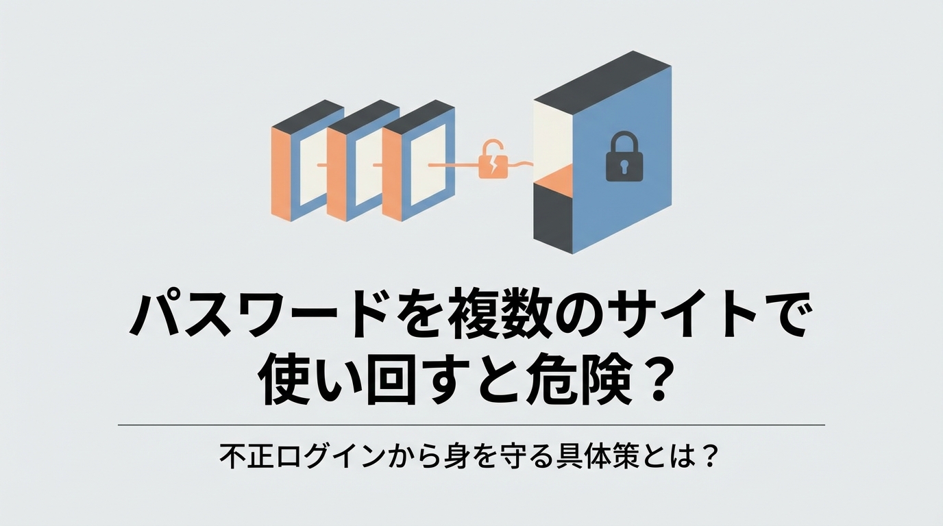 パスワードを複数のサイトで使い回すと危険？不正ログインから身を守る具体策とは？