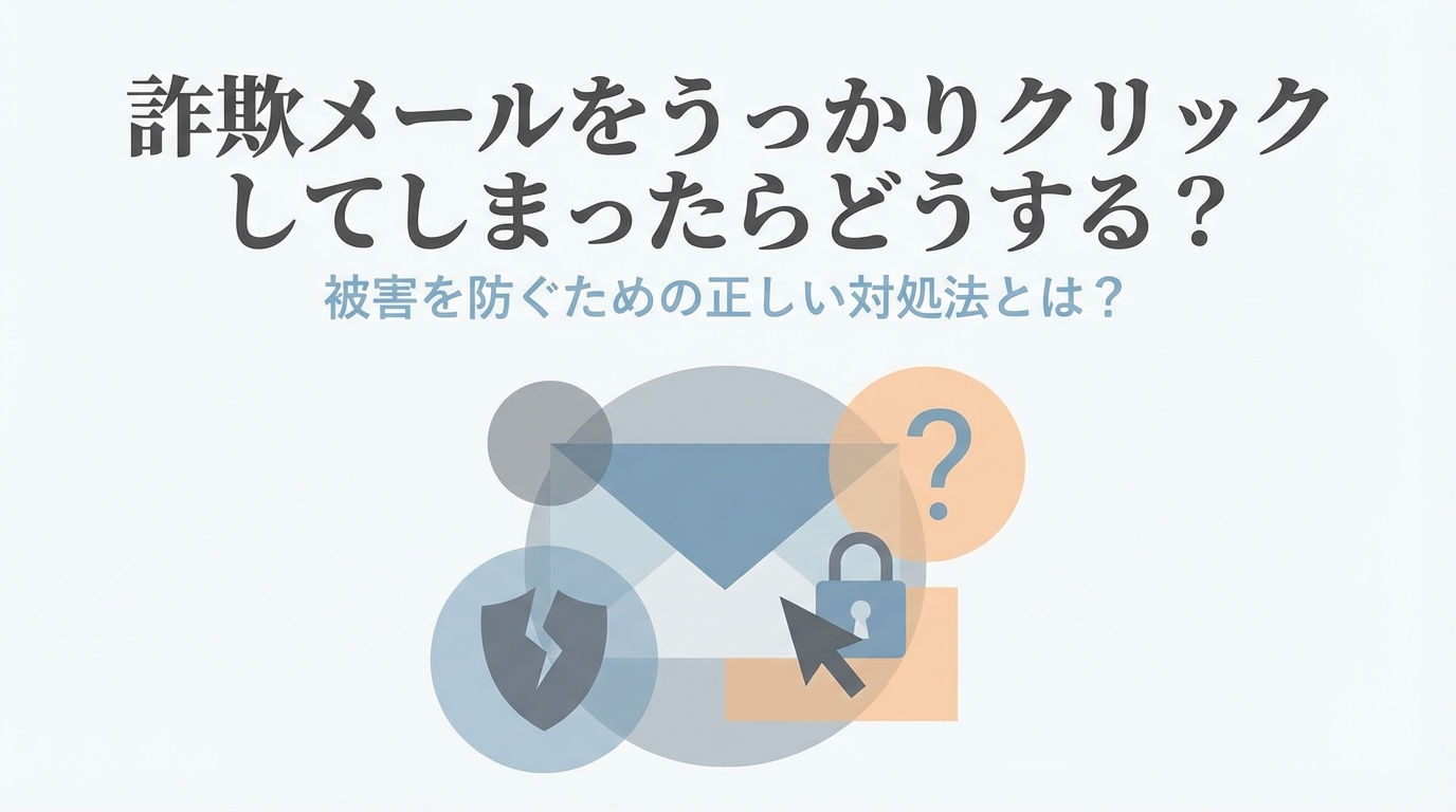 詐欺メールをうっかりクリックしてしまったらどうする?被害を防ぐための正しい対処法とは?