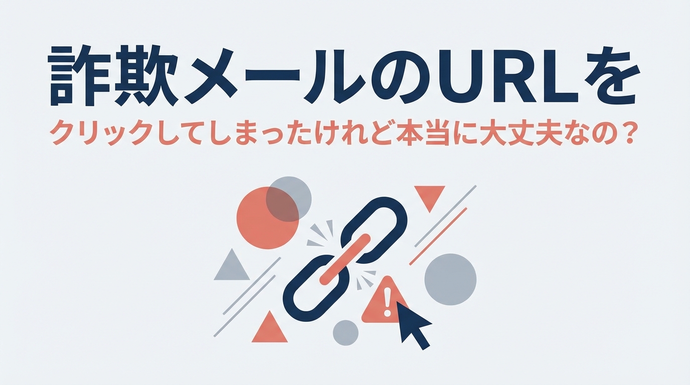 詐欺メールのURLをクリックしてしまったけれど本当に大丈夫なの？